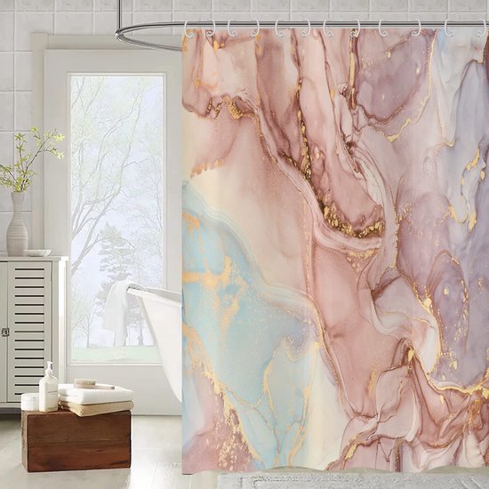 550x550-6589.jpg Unyqoos® Moderne Luxe Douchegordijn met Abstract Marmer Design en Waterdichte Eigenschappen