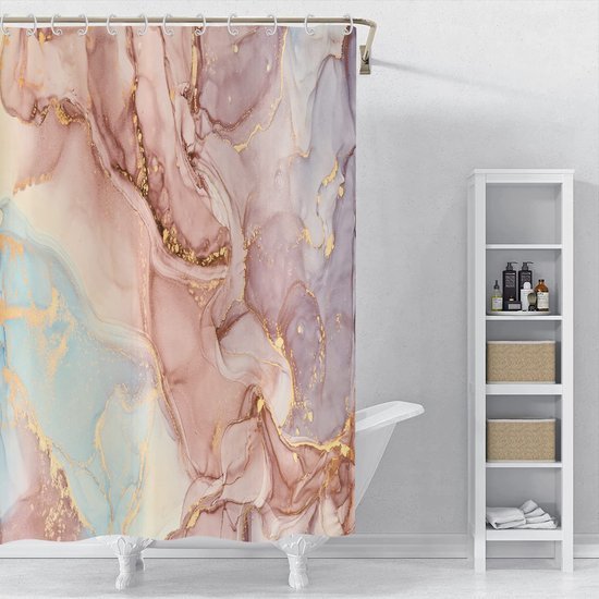 550x550-6590.jpg Unyqoos® Moderne Luxe Douchegordijn met Abstract Marmer Design en Waterdichte Eigenschappen