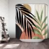 Unyqoos® Stijlvolle Boho Doucheschermset met Tropische Planten en Abstracte Patronen, Inclusief 12 Haken, 183x183 cm