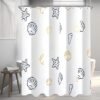 Unyqoos® Verfrissend Douchegordijn met Oceaansterpatroon, Waterafstotend, Schimmelwerend, Inclusief Ophangringen