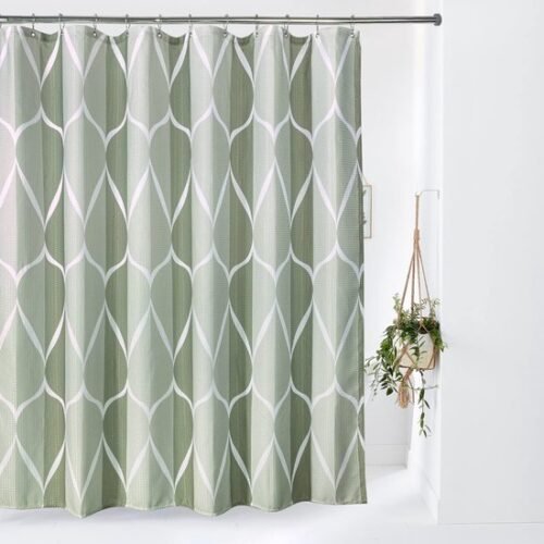 550x550-6603.jpg Unyqoos® Stijlvol Geometrisch Douchegordijn met Luxe Textuur en Waterdichte Afwerking 180 x 180 cm