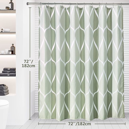Unyqoos® Stijlvol Geometrisch Douchegordijn met Luxe Textuur en Waterdichte Afwerking 180 x 180 cm