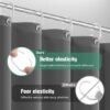 Unyqoos® Douchestijl Verfrisser: Grijs, Wasbaar, Schimmelwerend en Waterafstotend Douchegordijn Set met Ringen