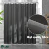Unyqoos® Douchestijl Verfrisser: Grijs, Wasbaar, Schimmelwerend en Waterafstotend Douchegordijn Set met Ringen