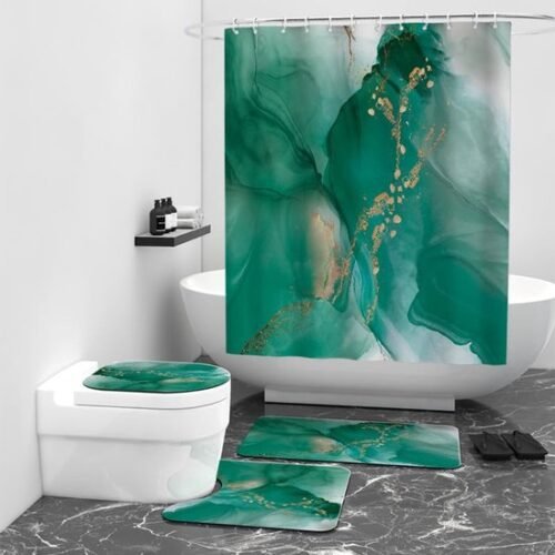 550x550-6633.jpg Unyqoos® Stijlvol Douchegordijn met Marmerlook, Waterafstotend en Schimmelbestendig voor Luxe Badkamerdecoratie