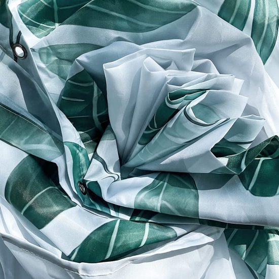 Unyqoos® Douchegordijn Met Groene Bladeren Ontwerp Voor Badkamercomfort