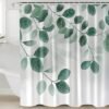 Unyqoos® Douchegordijn Met Groene Bladeren Ontwerp Voor Badkamercomfort