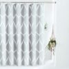 Unyqoos® Stijlvol Geometrisch Douchegordijn met Luxe Waterdichte Textuur en Metalen Bevestigingsringen