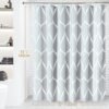 Unyqoos® Stijlvol Geometrisch Douchegordijn met Luxe Waterdichte Textuur en Metalen Bevestigingsringen