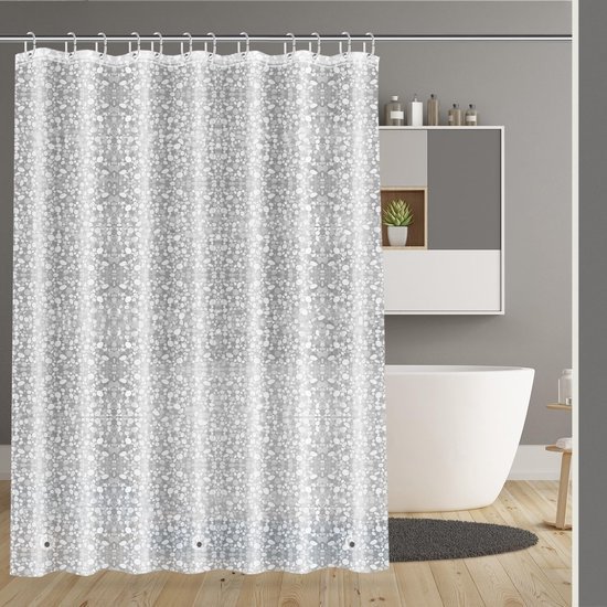 550x550-6662.jpg Unyqoos® Schimmelwerend Douchegordijn van Hoogwaardig Polyester voor Bad & Douche, Waterdicht en Antibacterieel, 180x180 cm