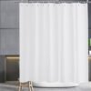 Unyqoos® Waterafstotend Antischimmel Douchegordijn van Polyester met Verzwaarde Zoom, 200 x 220 cm, Wit