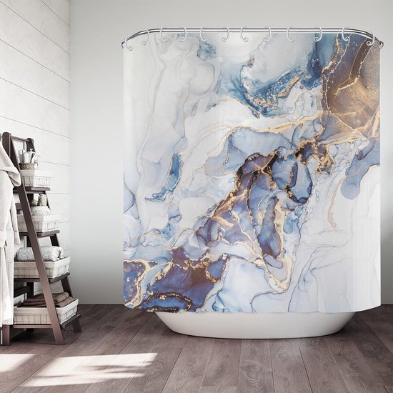 550x550-6695.jpg Unyqoos® Douchescherm met Marmerlook, Waterafstotend en Stijlvol voor Badkamers, Inclusief 12 Haken, 180x200 cm