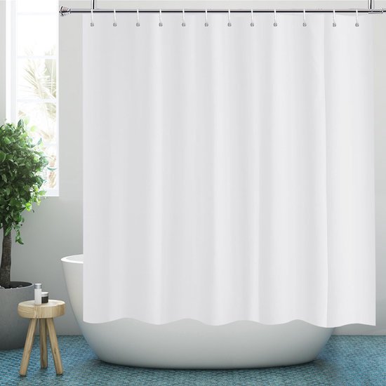 Unyqoos® Douchestijl Luxe Douchegordijn in Wit voor Moderne Badkamers