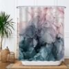 Unyqoos® Stijlvol Douchegordijn Met Pastelkleurige Aquarelprint, Anti-Schimmel, Waterafstotend, Inclusief Ringen, 180 x 200 cm