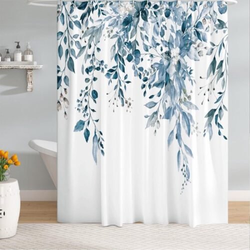 Unyqoos® Verfrissend Douchegordijn met Natuurlijk Plantenthema voor een Ontspannende Badkamerervaring