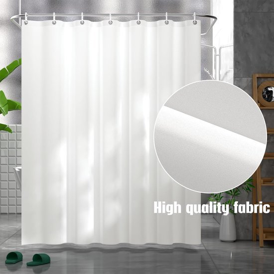 550x550-6832.jpg Unyqoos® en Stijlvol Wit Douchegordijn van Hoogwaardig Polyester met Schimmelwerende Eigenschappen