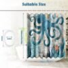 Unyqoos® Stijlvol en Schimmelwerend Douchegordijn 180 x 200 cm met Octopusprint en Ringen