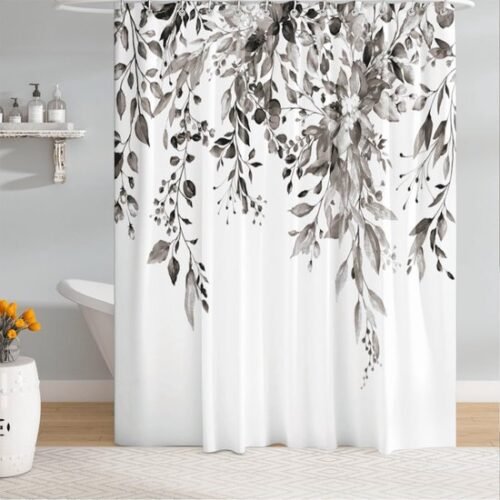 Unyqoos® Verfrissend Douchegordijn met Bloemen- en Bladerenmotief voor Een Ontspannende Badkamerervaring
