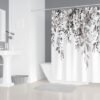 Unyqoos® Verfrissend Douchegordijn met Bloemen- en Bladerenmotief voor Een Ontspannende Badkamerervaring