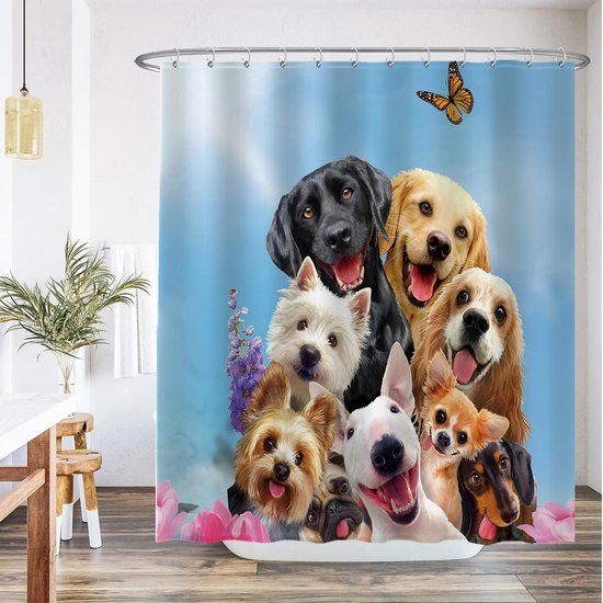 Unyqoos® Stijlvol en Praktisch Douchegordijn met Dierenprint voor Huisdiervrienden