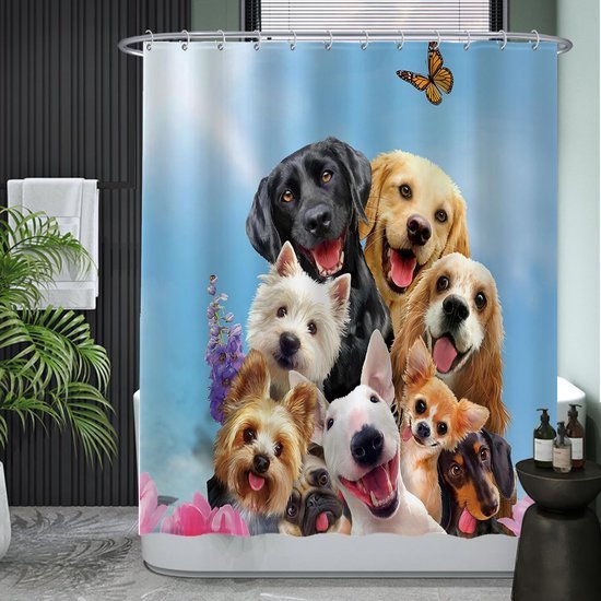 Unyqoos® Stijlvol en Praktisch Douchegordijn met Dierenprint voor Huisdiervrienden
