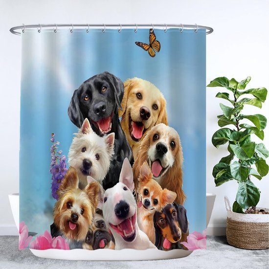 Unyqoos® Stijlvol en Praktisch Douchegordijn met Dierenprint voor Huisdiervrienden
