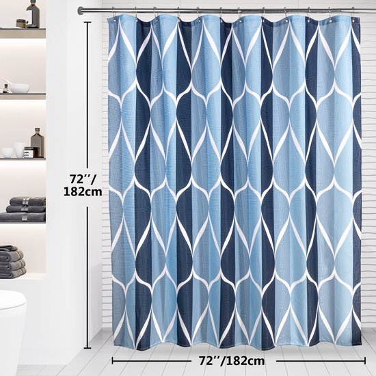 550x550-6890.jpg Unyqoos® Elegante en Luxe Waterafstotende Douchegordijnset met Gratis Metalen Haken voor Spa-ervaring Thuis