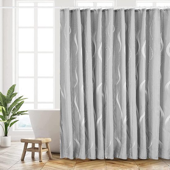 Unyqoos® Stijlvol Polyester Douchegordijn met Inspringringen en Verzwaarde Zoom voor Badkamer