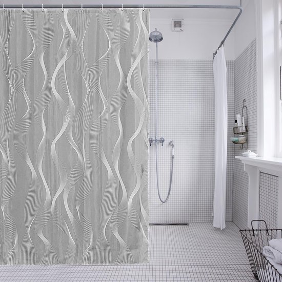Unyqoos® Stijlvol Polyester Douchegordijn met Inspringringen en Verzwaarde Zoom voor Badkamer
