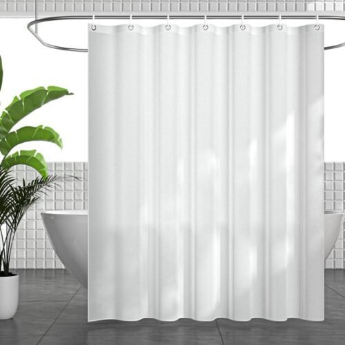 550x550-6903.jpg Unyqoos® Elegant Wit Douchegordijn Waterafstotend en Schimmelbestendig voor Bad en Douche 180x180 cm