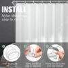 550x550-6905.jpg Unyqoos® Elegant Wit Douchegordijn Waterafstotend en Schimmelbestendig voor Bad en Douche 180x180 cm
