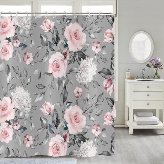 Unyqoos® Stijlvol en Waterdicht Douchegordijn met Bloemenprint voor de Badkamer