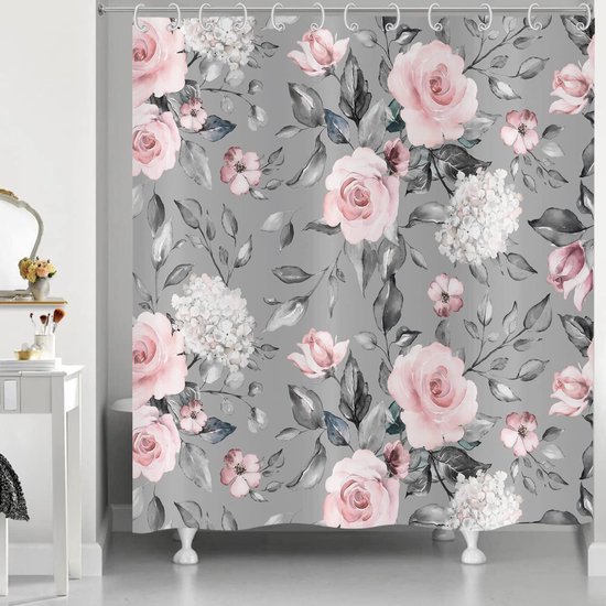 Unyqoos® Stijlvol en Waterdicht Douchegordijn met Bloemenprint voor de Badkamer