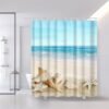 Unyqoos® Verfrissend Oceaanlandschap Douchegordijn voor Badkamer met 3D Zeemotieven, Waterdicht en Wasbaar