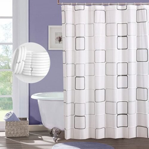 Unyqoos® Waterdicht en Schimmelwerend Douchegordijn met Ringen voor Badkamer 180x200 cm