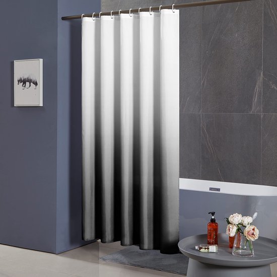 Unyqoos® Waterafstotend Douchegordijn met Anti-Schimmel Eigenschappen en Wasbare Stof, 180 x 200 cm