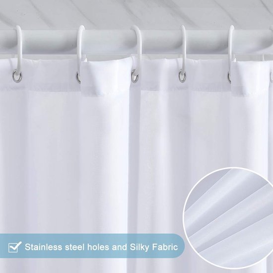 Unyqoos® Waterafstotend Douchegordijn met Anti-Schimmel Eigenschappen en Wasbare Stof, 180 x 200 cm