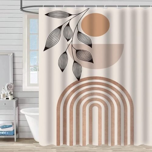 550x550-7045.jpg Unyqoos® Stijlvol Bohemien Douchegordijn met Schimmelwerende Eigenschappen en Bladerenpatroon