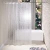 Unyqoos® Stijlvol waterdicht douchegordijn met uniek 3D-effect en gemakkelijke bevestiging