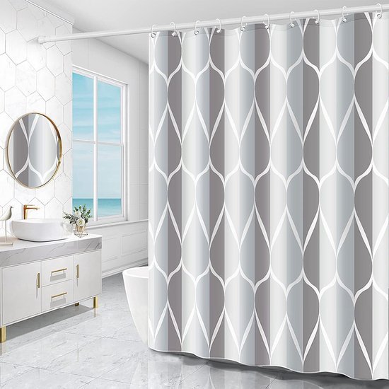 550x550-7094.jpg Unyqoos® Polyester Douchegordijn Met Antibacteriële Coating Voor Een Gezonde Badkameromgeving