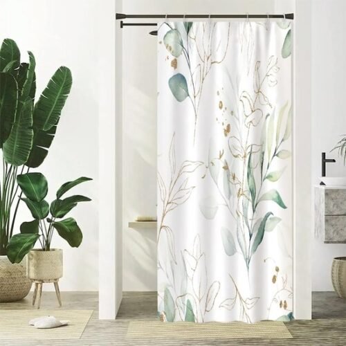 550x550-7133.jpg Unyqoos® Stijlvol Groen Bladeren Douchegordijn voor Luxe Badkamerdecoratie met Schimmelwerend en Waterdicht Ontwerp
