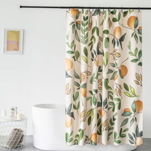 550x550-7148.jpg Unyqoos® Stijlvol en Schimmelwerend Douchegordijn met Bloemenpatroon voor Badkamer, Waterdicht en Kleurrijk, 200 x 200 cm