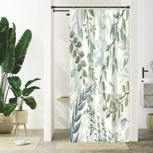 550x550-7155.jpg Unyqoos® Stijlvol Douchegordijn Met Eucalyptus Print Voor Moderne Badkamerdecoratie