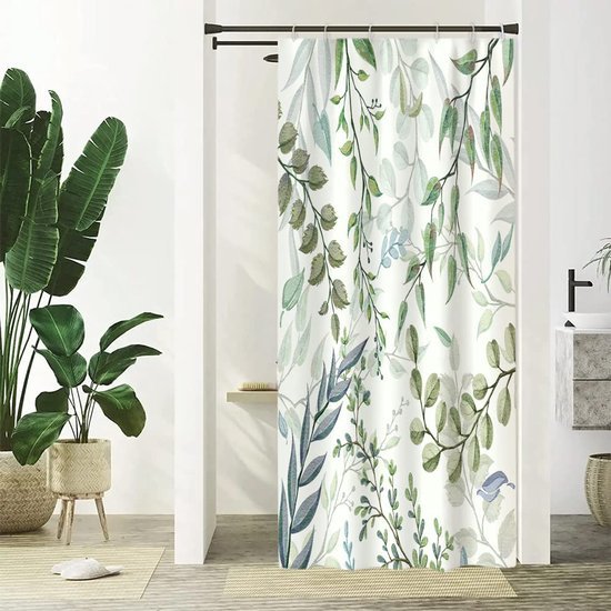 550x550-7155.jpg Unyqoos® Stijlvol Douchegordijn Met Eucalyptus Print Voor Moderne Badkamerdecoratie