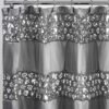 Unyqoos® Glinsterend zilverkleurig douchegordijn met modern en stijlvol design