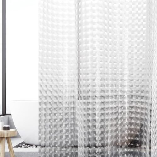Unyqoos® 3D Waterdicht Douchegordijn met Antibacterieel en Schimmelwerend EVA-materiaal in Wit