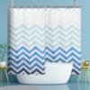 Unyqoos® Extra breed textiel douchegordijn met kleurverloop en chevronpatroon