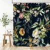 550x550-7212.jpg Unyqoos® Elegante waterdichte douchegordijn met artistiek bloemenpatroon, 180x180 cm