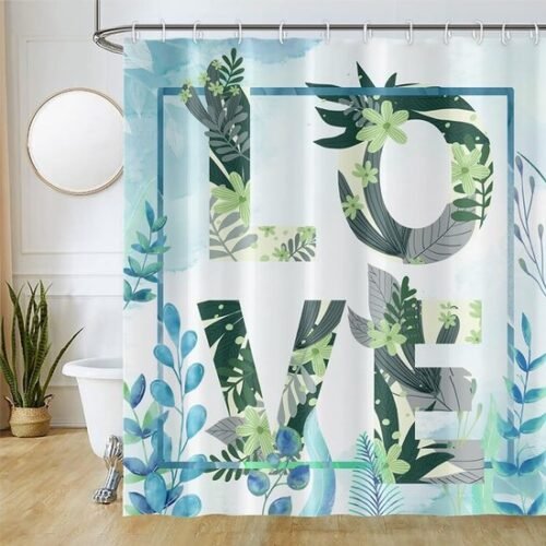 550x550-7218.jpg Unyqoos® Stijlvol Douchegordijn Met Eucalyptusprint Voor Een Rustgevende Badkamerervaring