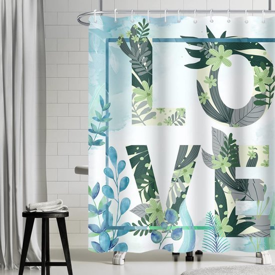 550x550-7220.jpg Unyqoos® Stijlvol Douchegordijn Met Eucalyptusprint Voor Een Rustgevende Badkamerervaring
